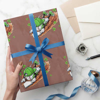 Funny Baseball St Patricks Day Home Plate Drip Wrapping Paper Roll