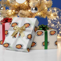 Funny Basketball Bursting Through Wall Wrapping Paper Roll Sports Fan Gift