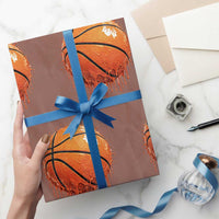 Funny Basketball Drip Splash Graphic Wrapping Paper Roll