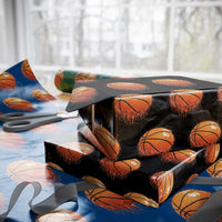 Funny Basketball Drip Splash Graphic Wrapping Paper Roll