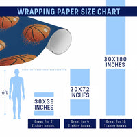 Funny Basketball Drip Splash Graphic Wrapping Paper Roll