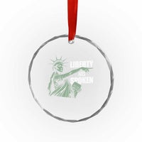 Funny Basketball Point God Liberty Meme Crystal Glass Ornament Has Spoken Patriotic USA