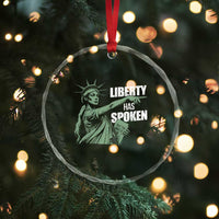 Funny Basketball Point God Liberty Meme Crystal Glass Ornament Has Spoken Patriotic USA