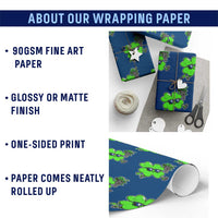Funny Basketball Shamrock Wrapping Paper Roll Dunking Sports Player St. Patrick's Day - Wonder Print Shop