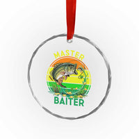 Funny Bass Fishing St Patricks Day Crystal Glass Ornament Master Baiter