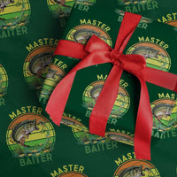 Funny Bass Fishing St Patricks Day Wrapping Paper Roll Master Baiter