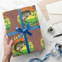 Funny Bass Fishing St Patricks Day Wrapping Paper Roll Master Baiter