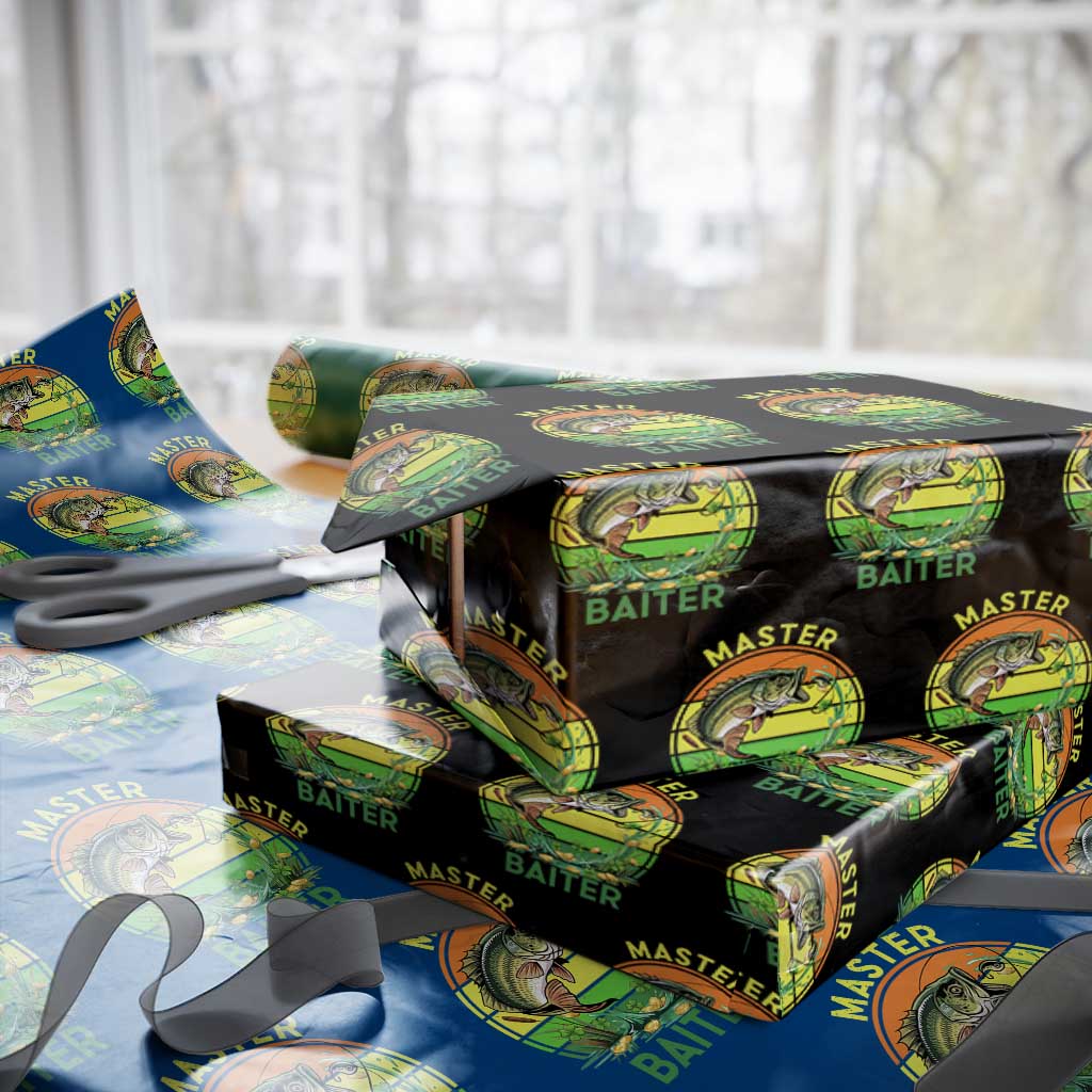 Funny Bass Fishing St Patricks Day Wrapping Paper Roll Master Baiter