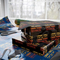 Funny BBQ Beer Lovers Wrapping Paper Roll I Drink I Grill And I Know Things Bbq Barbecue Beer