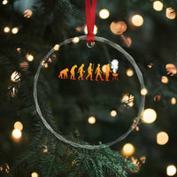 Funny BBQ Crystal Glass Ornament Evolution Of Grill Master Grilling Gifts Meat Smoking