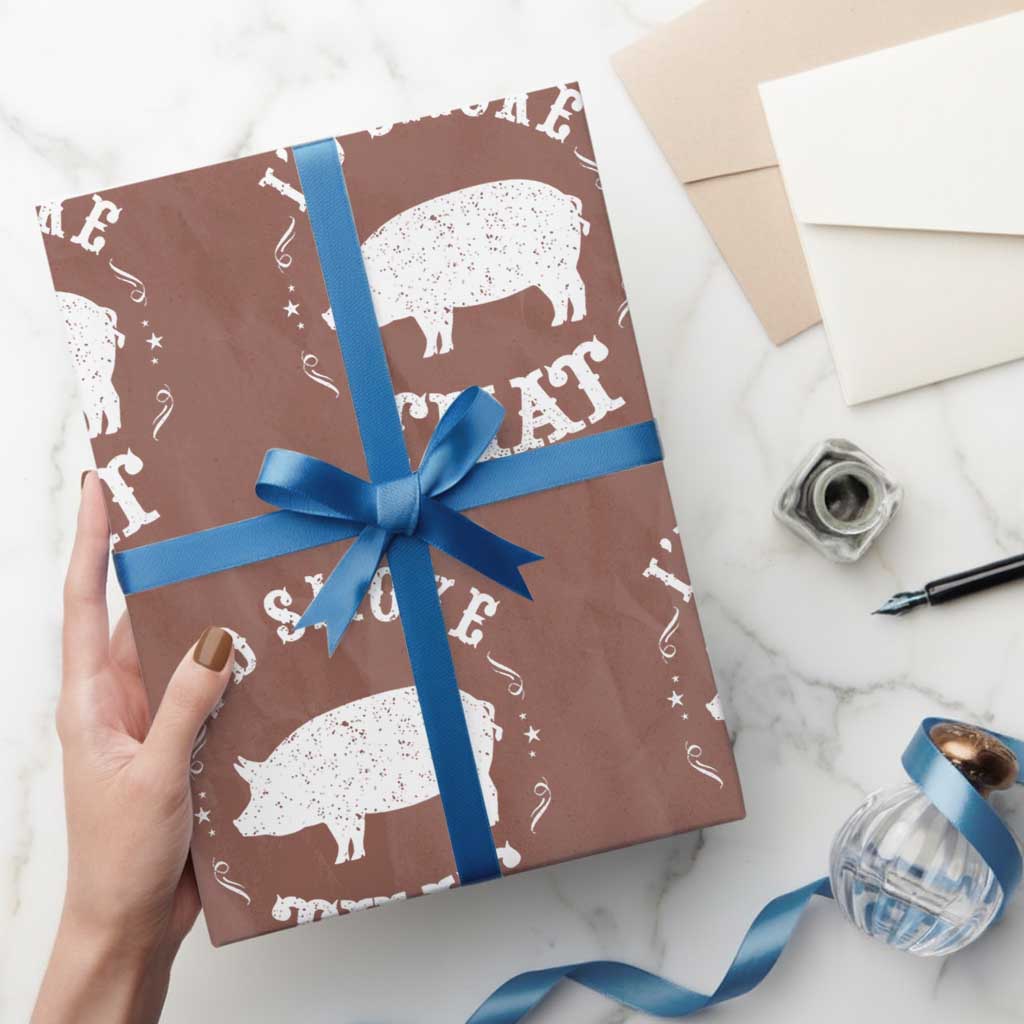 Funny BBQ Grilling I'd Smoke That Wrapping Paper Roll Barbecue Grill Father's Day - Wonder Print Shop