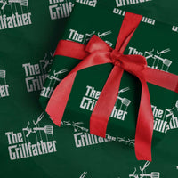 Funny BBQ Grilling Wrapping Paper Roll The Grillfather Vintage Father's Day - Wonder Print Shop