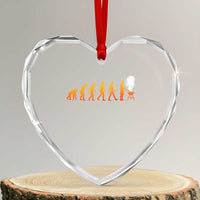 Funny BBQ Heart Crystal Glass Ornament Evolution Of Grill Master Grilling Gifts Meat Smoking