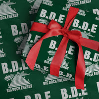 Funny BDE Big Dock Energy Wrapping Paper Roll Lake And Boating Lover - Wonder Print Shop