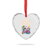 Funny Beach Raccoon Heart Crystal Glass Ornament Feral Summer Vacation Gift