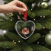 Funny Beaver Ice Hockey Goalie Gift Heart Crystal Glass Ornament No Pucks Given - Wonder Print Shop