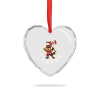 Funny Beaver Playing Ice Hockey With Canada Flag Gift Heart Crystal Glass Ornament - Wonder Print Shop