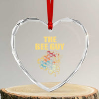Funny Beekeeper Heart Crystal Glass Ornament The Bee Guy Insect Animal Lover