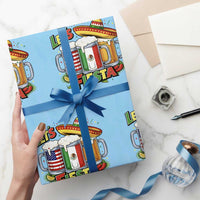 Funny Beer Drinking Cinco De Mayo Party Gift Wrapping Paper Roll Lets Fiesta