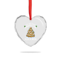 Funny Beer Xmas Tree Heart Crystal Glass Ornament It's the Most Wonderful Time For A Beer - Wonder Print Shop