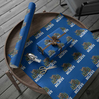 Funny Believe Bigfoot Christmas Wrapping Paper Roll American Flag Sasquatch Holiday Gift - Wonder Print Shop