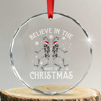 Funny Believe In The Magic Of Christmas Crystal Glass Ornament Xmas Skeleton - Wonder Print Shop