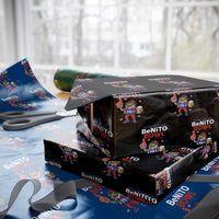 Funny Benito Bowl Puerto Rican Football Wrapping Paper Roll Coquí Frog Music Fan with Beer and Foam Finger