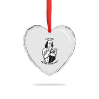 Funny Benjamin Franklin Heart Crystal Glass Ornament Can I Be Frank With You