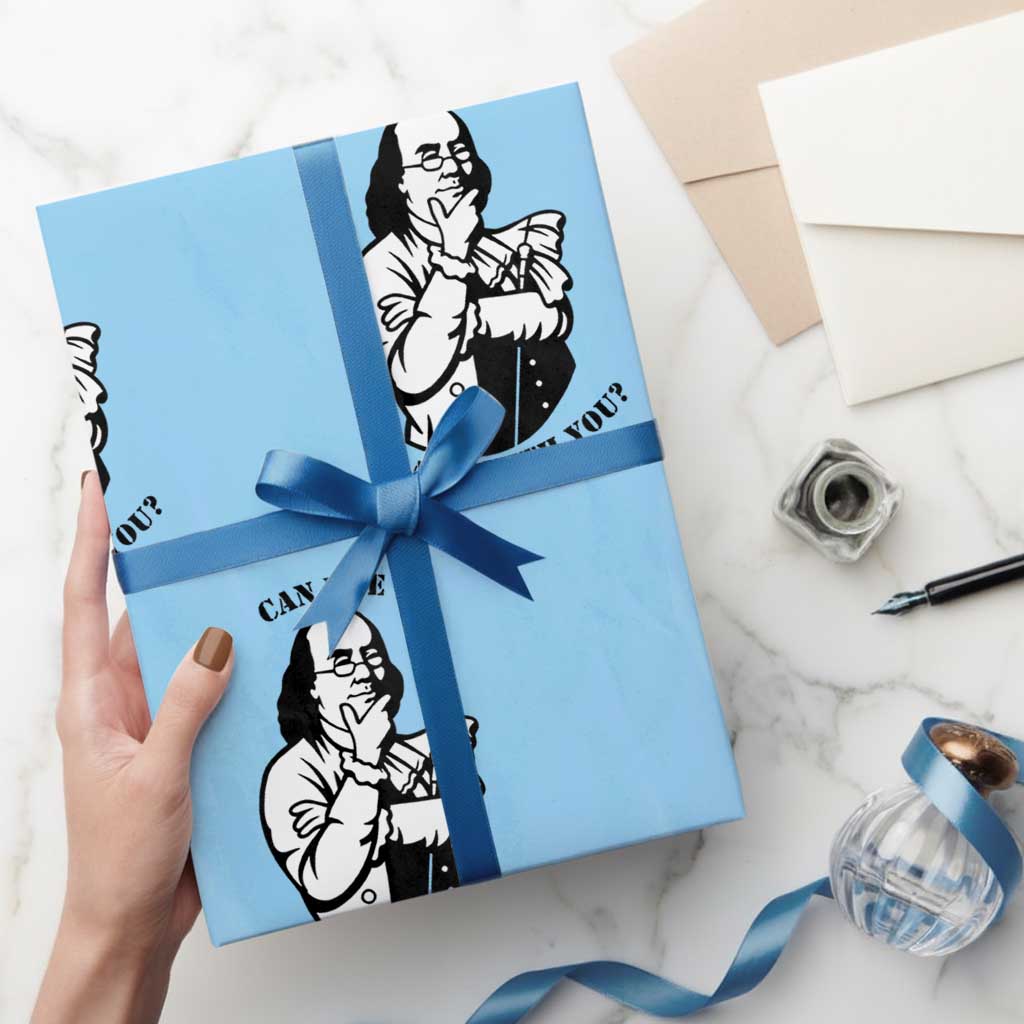 Funny Benjamin Franklin Wrapping Paper Roll Can I Be Frank With You
