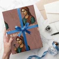 Funny Biblical Jael Nailed It Vintage Wrapping Paper Roll Strong Woman Bible Story Dark Humor Meme