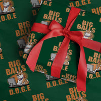 Funny Big Balls D.O.G.E Wrapping Paper Roll DOGE Shiba - Wonder Print Shop