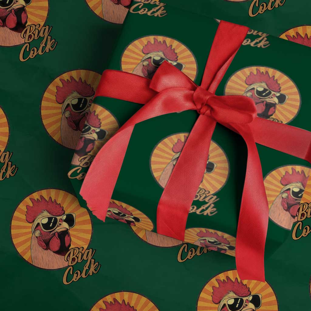 Funny Big Cock Chicken Wrapping Paper Roll Raunchy Inappropriate Adult Humor - Wonder Print Shop