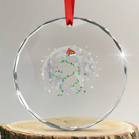 Funny Bigfoot 67 Christmas Night Stroll Moon Sasquatch Crystal Glass Ornament - Wonder Print Shop