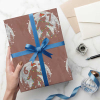 Funny Bigfoot 67 Christmas Night Stroll Moon Sasquatch Wrapping Paper Roll - Wonder Print Shop