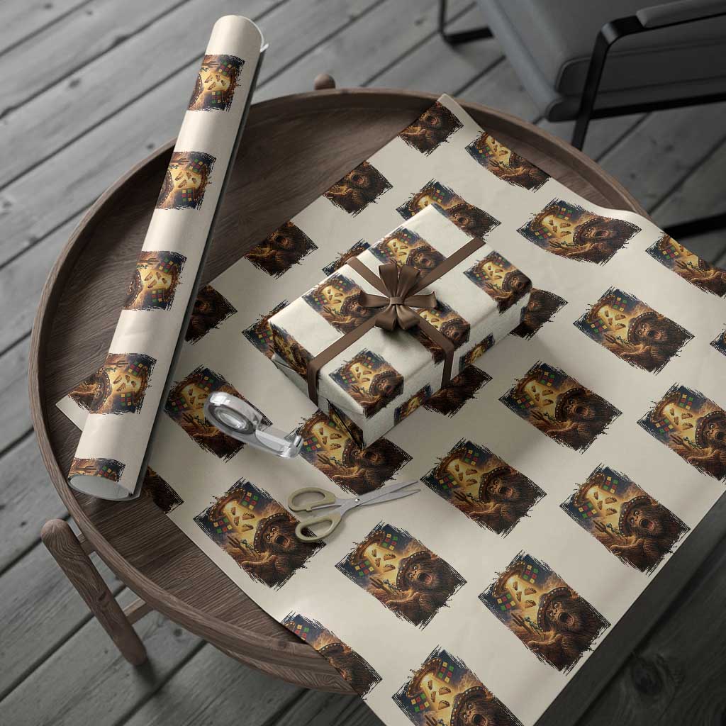 Funny Bigfoot Alien Selfie Wrapping Paper Roll Cinco De Mayo Party Gift