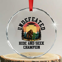 Funny Bigfoot And Alien Gift Crystal Glass Ornament Undefeated Hide And Seek Champion TS12
