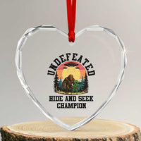 Funny Bigfoot And Alien Gift Heart Crystal Glass Ornament Undefeated Hide And Seek Champion - Wonder Print Shop