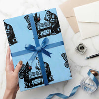 Funny Bigfoot And Mothman Egg Painting Wrapping Paper Roll Cryptid Easter Gift