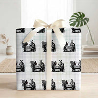 Funny Bigfoot And Mothman Egg Painting Wrapping Paper Roll Cryptid Easter Gift
