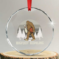 Funny Bigfoot Bowling Crystal Glass Ornament Gift For Bowler - Wonder Print Shop