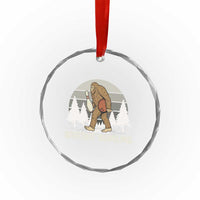 Funny Bigfoot Bowling Crystal Glass Ornament Gift For Bowler - Wonder Print Shop