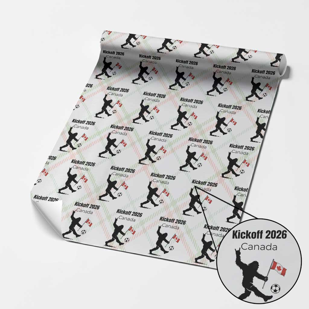 Funny Bigfoot Canada Soccer Wrapping Paper Roll Kickoff 2026