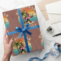 Funny Bigfoot Christmas In July Beach Vacation Wrapping Paper Roll