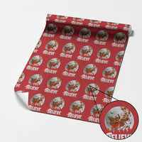 Funny Bigfoot Christmas Wrapping Paper Roll Believe Santa Sasquatch Xmas Reindeer Sleigh - Wonder Print Shop
