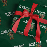 Funny Bigfoot Christmas Wrapping Paper Roll Is This Jolly Enough - Wonder Print Shop