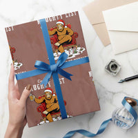 Funny Bigfoot Christmas Wrapping Paper Roll On The Naughty List And I Regret Nothing - Wonder Print Shop