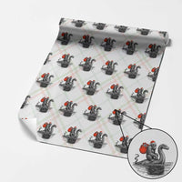 Funny Bigfoot Christmas Wrapping Paper Roll Sasquatch Loch Ness Cryptid Xmas - Wonder Print Shop