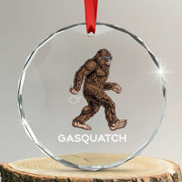 Funny Bigfoot Crystal Glass Ornament Gasquatch Gassy Sasquatch Fart Meme