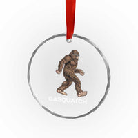 Funny Bigfoot Crystal Glass Ornament Gasquatch Gassy Sasquatch Fart Meme