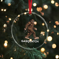 Funny Bigfoot Crystal Glass Ornament Gasquatch Gassy Sasquatch Fart Meme